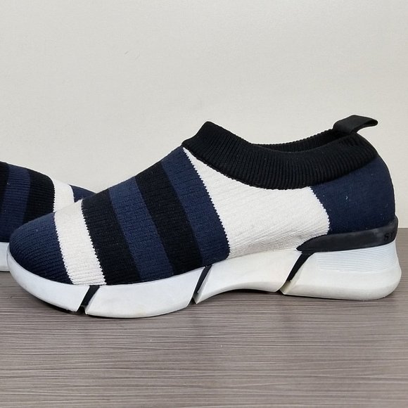 Stella McCartney Striped Knitted Slip on Sneaker, Womens Size 5 / 35 - Picture 6 of 12